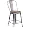 Flash Furniture Clear Metal Counter Stool, 24", PK4 4-XU-DG-TP001B-24-WD-GG - alternate 7